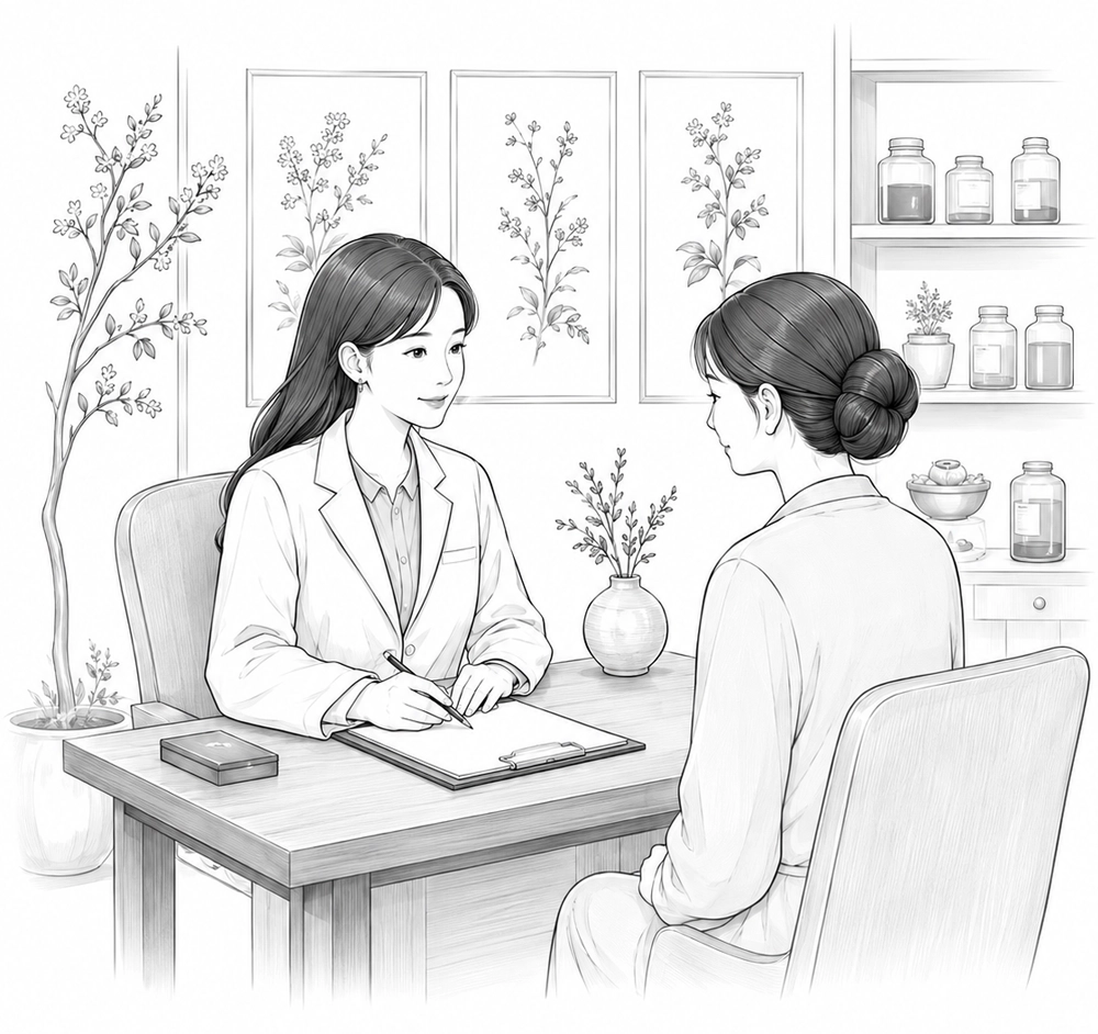 상담 및 진단 일러스트