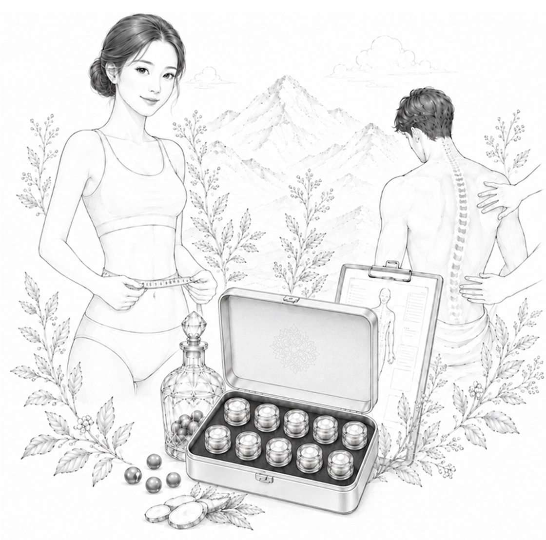 체질 맞춤 프로그램 일러스트